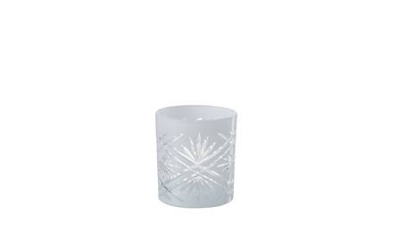 Teelichthalter Santorini Glas Weiß Small