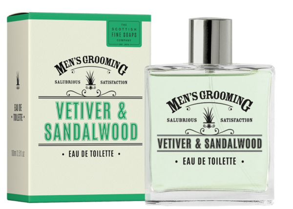 Eau de Toilette Spray Scottish Fine Soaps Men's Grooming Vetiver & Sandalwood 100 ml